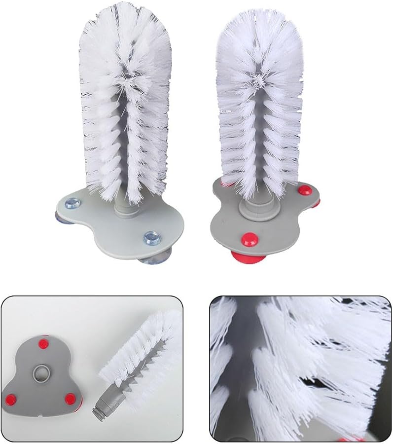 Strong Suction Cup Cleaning Brush For Glasses Mugs Kitchenware PP Material Wall Mount - Image 4